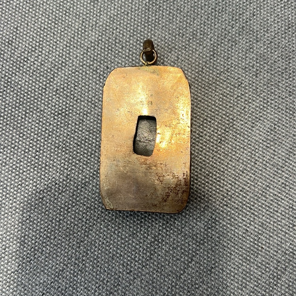 Rectangular Labradorite Stone Pendant With Silver… - image 3